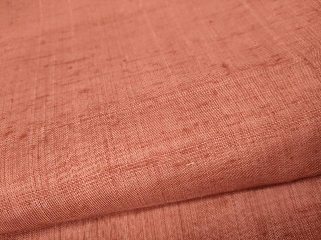 平和屋着物●結城紬 甚三紅色 正絹 逸品 未使用 CABL8602ut