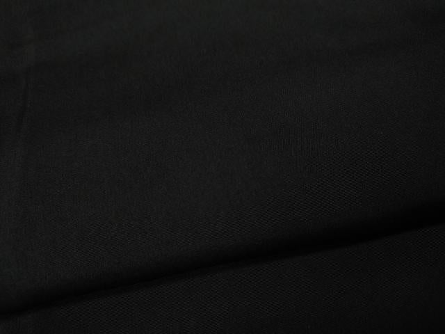 平和屋着物●男性 黒紋付・羽織セット 羽裏:風景文 正絹 逸品 CABL8610ut
