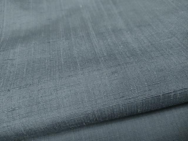 平和屋着物●男性 紬 アンサンブル 灰青色 キングサイズ 正絹 逸品 CABL8614ut