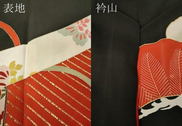 平和屋本店●アンティーク 大正ロマン 振袖 駒刺繍 鼓宝尽くし花文 金彩 正絹 逸品 CABL8632ut