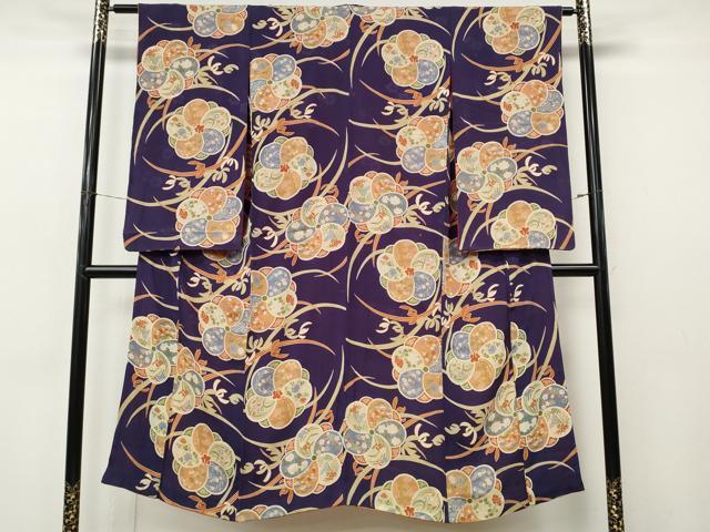平和屋着物●アンティーク 大正ロマン 小紋 草花尽くし 正絹 逸品 CABL8641ut