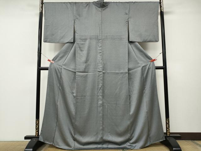 平和屋着物●江戸小紋 鮫小紋柄 黒地 正絹 逸品 CABL8651ut