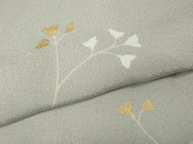 平和屋着物●上質な小紋 枝葉文 金彩 正絹 逸品 CABL8669ut