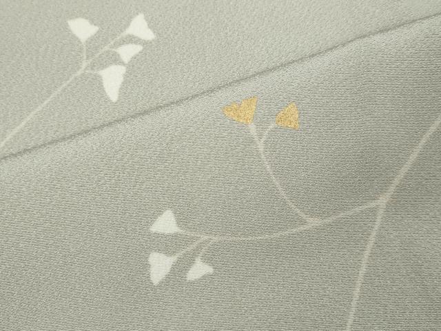 平和屋着物●上質な小紋 枝葉文 金彩 正絹 逸品 CABL8669ut