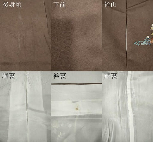 平和屋着物●西陣 京の名門 じゅらく謹製 帝王紫(古代帝王紫) 訪問着 駒刺繍 横段孔雀花文 金彩 正絹 逸品 CABL8695ut