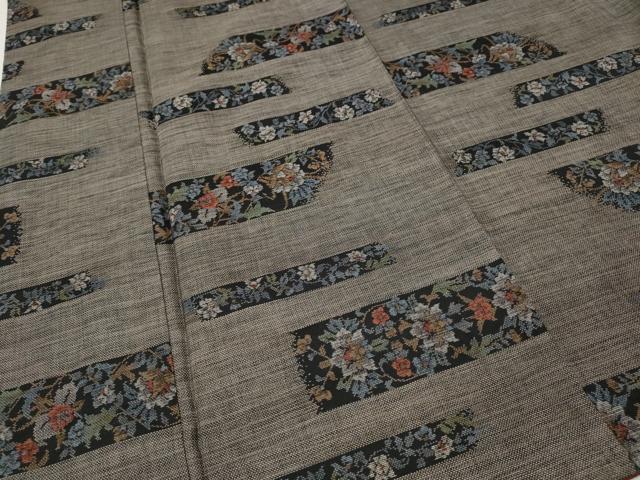 平和屋着物●本場大島紬 9マルキ 横段花文 正絹 逸品 CABL8702ut