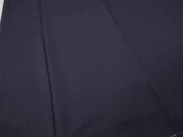 平和屋着物●染色作家 草野一騎 色無地 ワンポイント 猫 濃鼠色 正絹 逸品 未使用 CABL8707ut