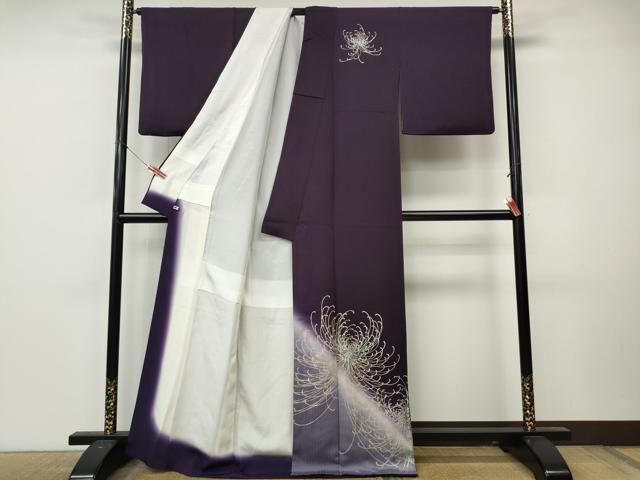 平和屋着物●訪問着 ラメ 乱菊 暈し染め 金彩 さが美扱い 正絹 逸品 CABL8742ut