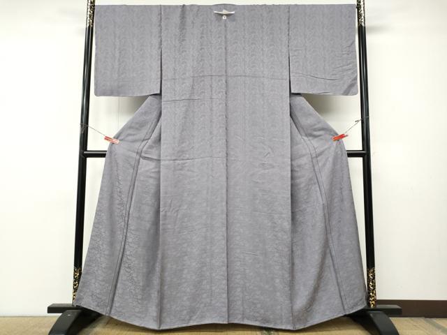 平和屋着物●上質な色無地 葡萄唐草地紋 薄色 ますいわ屋扱い 正絹 逸品 未使用 CABL8748ut