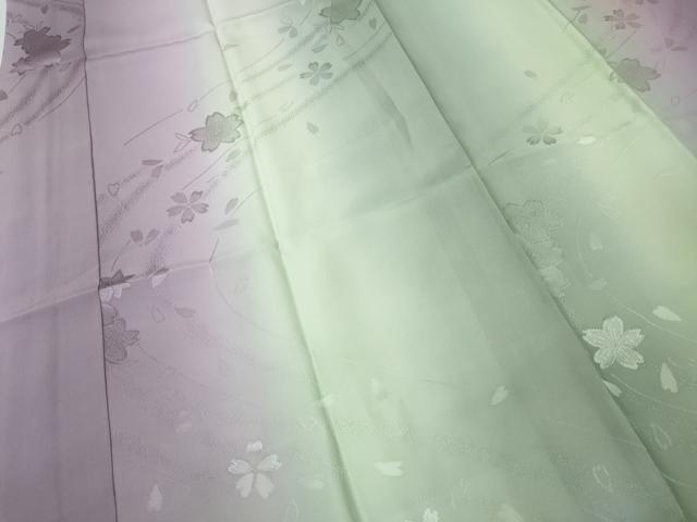平和屋着物●長襦袢 袷 流水舞花地紋 暈し染め さが美扱い 正絹 逸品 未使用 CABL8772ut