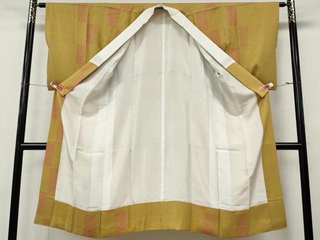 平和屋着物●長襦袢 袷 市松文 さが美扱い 正絹 逸品 CABL8774ut