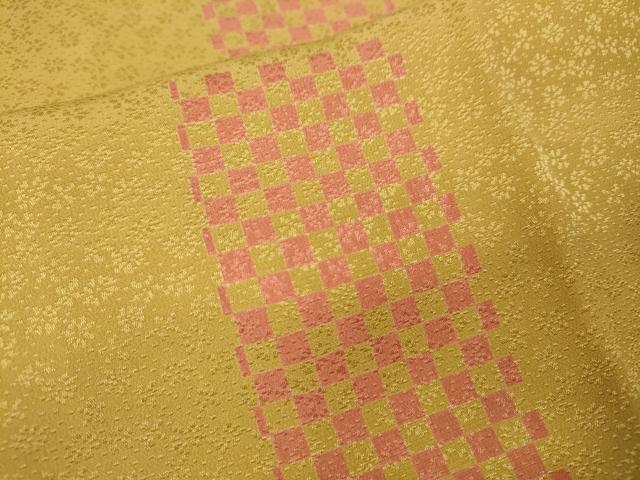 平和屋着物●長襦袢 袷 市松文 さが美扱い 正絹 逸品 CABL8774ut