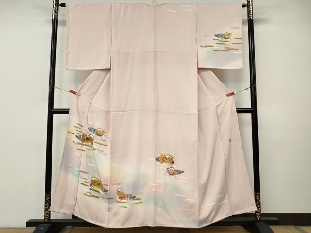 平和屋着物●訪問着 作家物 鴛鴦文 暈し染め 金彩 正絹 逸品 未使用 CABL8779ut