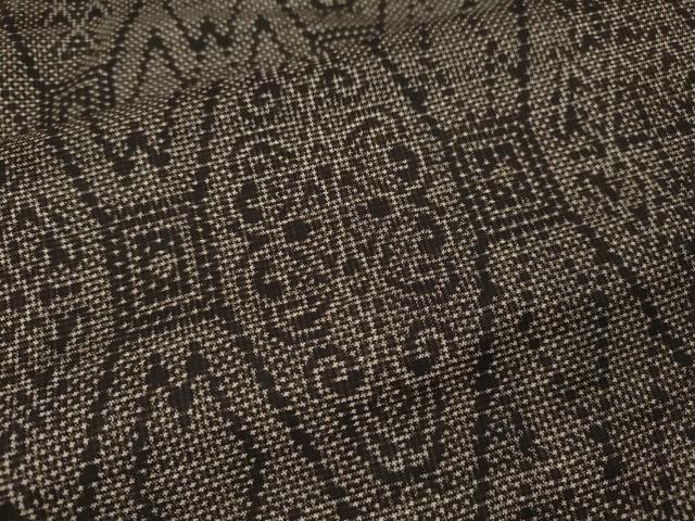 平和屋着物●本場大島紬 7マルキ 蜀江花文 正絹 逸品 CABL8796ut