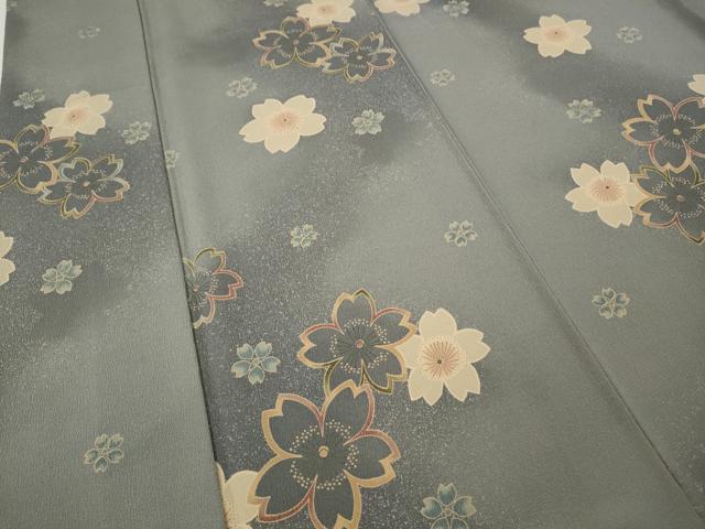 平和屋着物●上質な小紋 舞桜文 暈し染め 正絹 逸品 CABL8797ut
