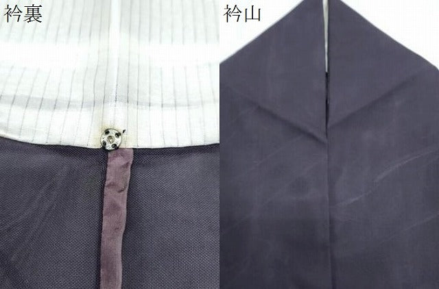 平和屋着物*夏物 色無地 抽象紋様 似せ紫色 正絹 逸品 CABL8802th