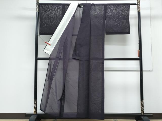 平和屋着物*夏物 色無地 抽象紋様 似せ紫色 正絹 逸品 CABL8802th