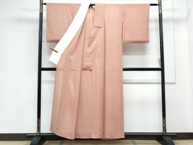 平和屋着物*夏物 色無地 絽 宍色 正絹 逸品 CABL8804th