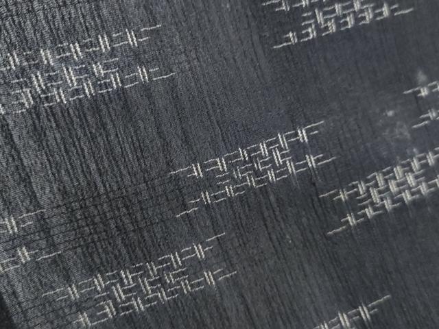 平和屋着物*夏物 紗紬 吉祥文 黒地 正絹 逸品 CABL8818th