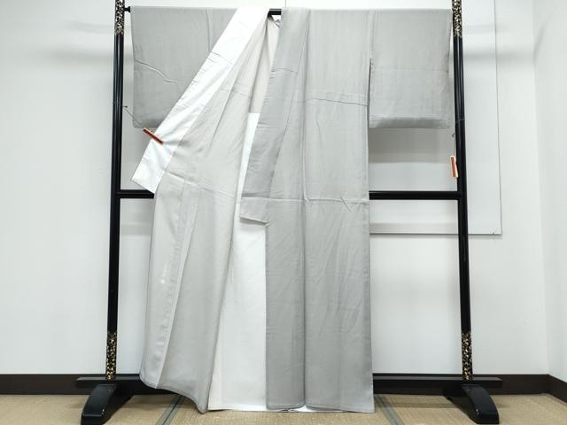 平和屋着物*夏物 伝統工芸師 服部光擴 江戸小紋 縦絽 角通し 正絹 逸品 CABL8825th