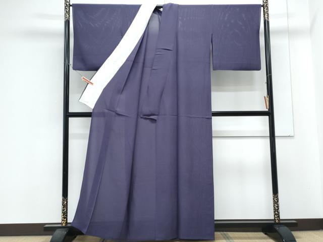 平和屋着物*夏物 色無地 絽 濃鼠色 正絹 逸品 CABL8828th
