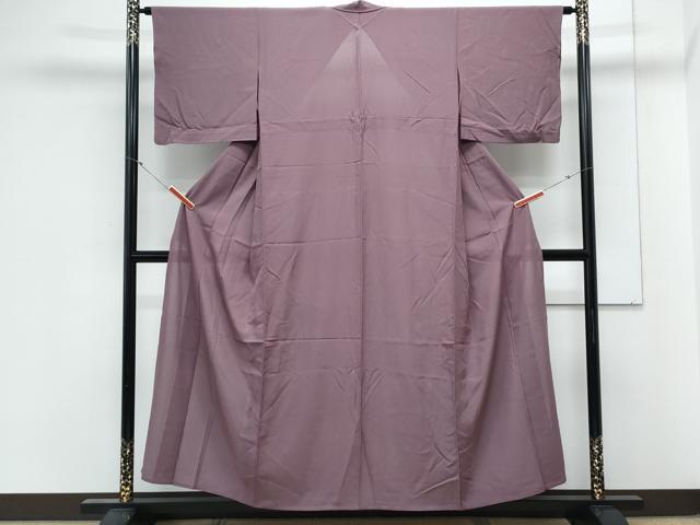 平和屋着物*夏物 色無地 絽 葡萄鼠色 正絹 逸品 CABL8829th