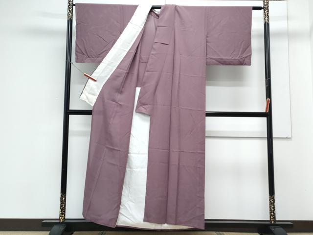 平和屋着物*夏物 色無地 絽 葡萄鼠色 正絹 逸品 CABL8829th
