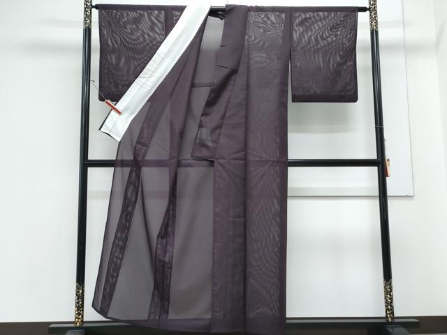 平和屋着物*夏物 色無地 絽 似せ紫色 洗える着物 CABL8833th