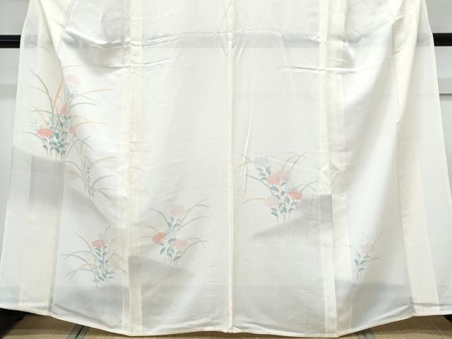 平和屋着物*夏物 訪問着 絽 友禅 草花文 暈し染め 正絹 逸品 CABL8844th