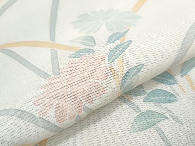 平和屋着物*夏物 訪問着 絽 友禅 草花文 暈し染め 正絹 逸品 CABL8844th