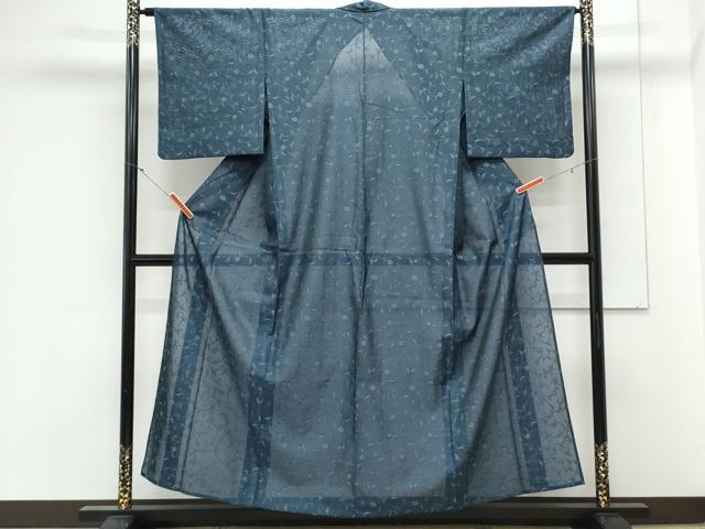 平和屋着物*夏物 風通お召 紗 花唐草文 正絹 逸品 CABL8849th
