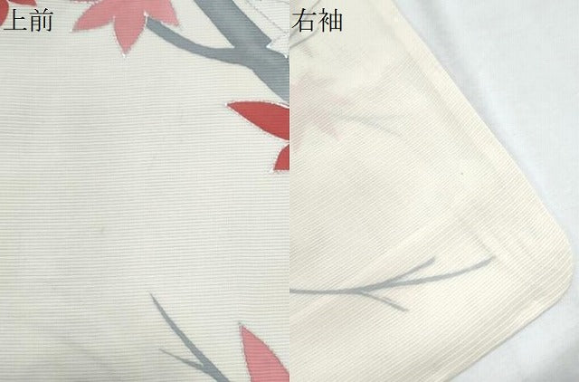 平和屋着物*夏物 訪問着 絽 駒刺繍 枝楓文 銀彩 正絹 逸品 CABL8855th