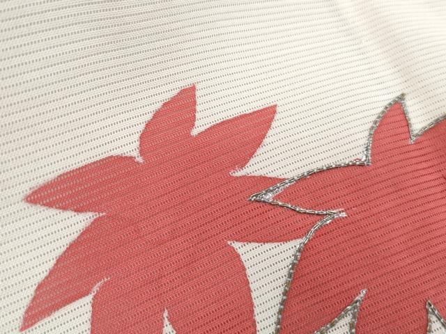 平和屋着物*夏物 訪問着 絽 駒刺繍 枝楓文 銀彩 正絹 逸品 CABL8855th