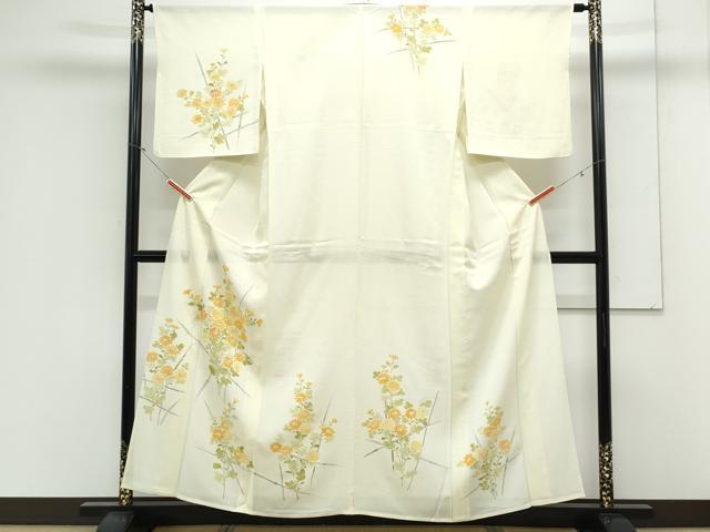 平和屋着物*夏物 訪問着 絽 手描き 草花文 正絹 逸品 CABL8903th