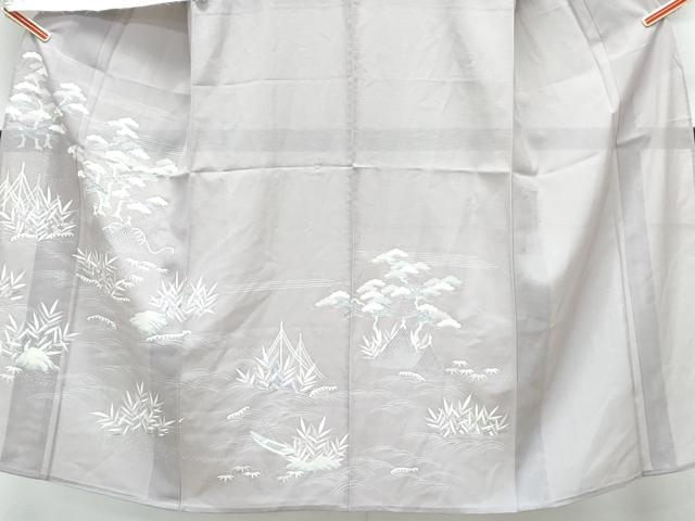 平和屋着物*夏物 訪問着 絽 駒刺繍 風景文 銀彩 五泉 正絹 逸品 CABL8908th