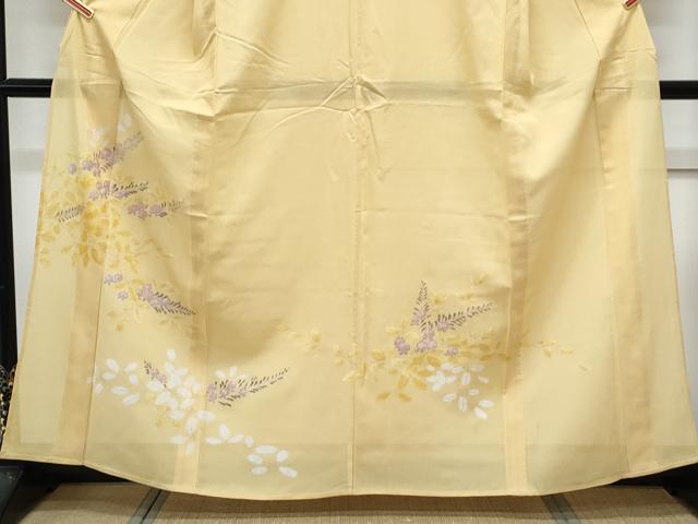 平和屋着物*夏物 訪問着 絽 草花文 銀彩 正絹 逸品 CABL8948th