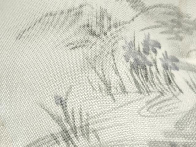 平和屋着物*夏物 絹芭蕉 流水花文 正絹 逸品 CABL8949th