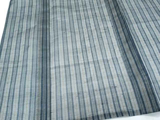 平和屋着物*夏物 紗紬 縞 正絹 逸品 CABL8950th