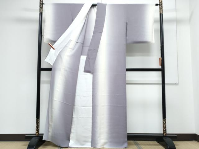平和屋着物*夏物 小紋 絽縮緬 霞間道 暈し染め 正絹 逸品 CABL8960th