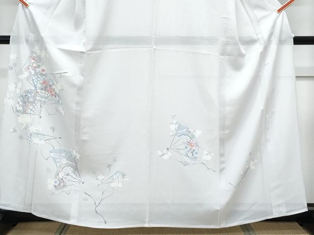 平和屋着物*夏物 訪問着 絽 扇面花文 正絹 逸品 CABL8972th