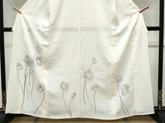 平和屋着物*夏物 訪問着 絽 手書き 草花文 金銀糸 正絹 逸品 CABL8985th