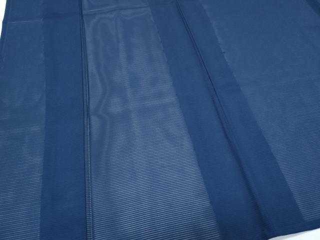 平和屋着物*夏物 色無地 絽 紺青色 洗える着物 CABL9028th