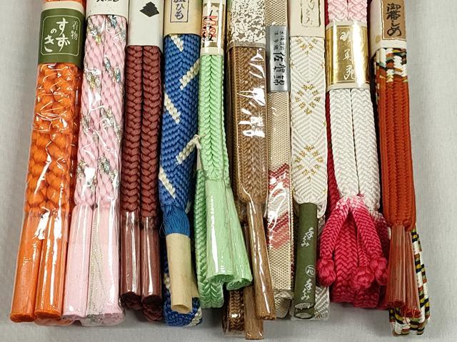平和屋着物●和装小物 帯締め10本セット 佐賀錦 冠組 笹浪組 角八つ組 唐組 礼装用 金銀糸 鈴乃屋扱い 逸品 未使用 CABL9203qe