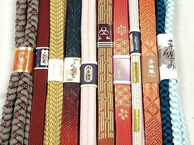 平和屋着物●和装小物 帯締め10本セット 高麗組 大和組 笹浪組 金糸 逸品 未使用 CABL9221qe