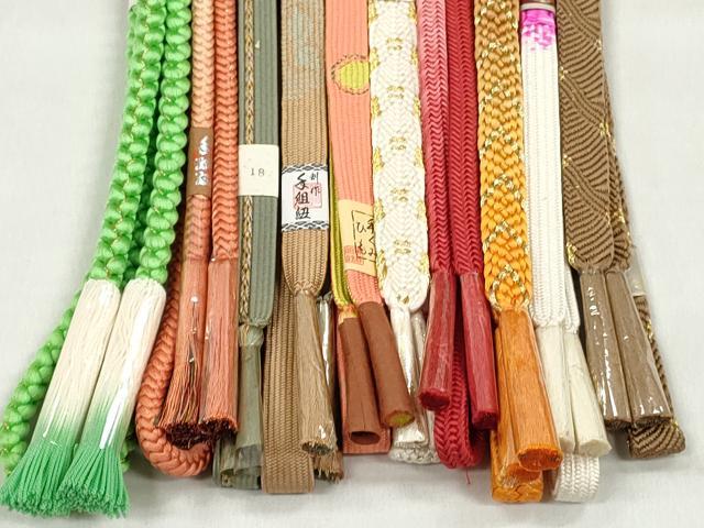 平和屋着物●和装小物 帯締め10本セット 高麗組 唐組 鴨川組 礼装用 金糸 逸品 未使用 CABL9254qe