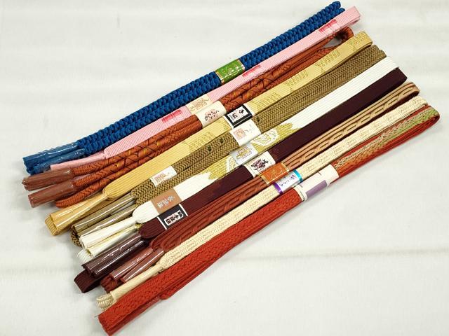平和屋着物●和装小物 帯締め10本セット 高麗組 御岳組 鴨川組 礼装用 金糸 逸品 未使用 CABL9265qe