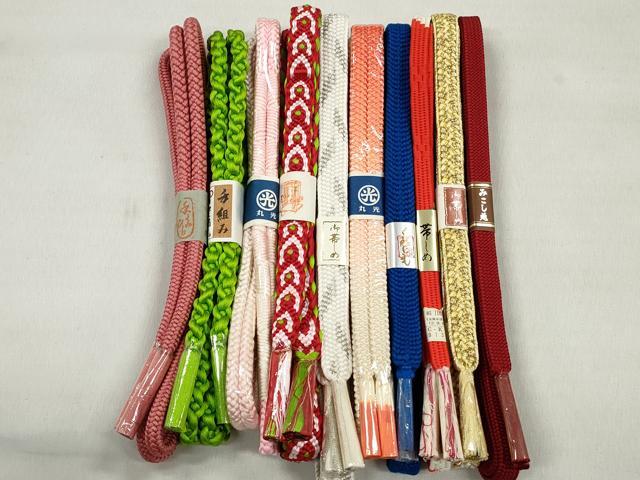 平和屋着物●和装小物 帯締め10本セット 唐組 鴨川組 礼装用 金銀糸 逸品 未使用 CABL9293qe