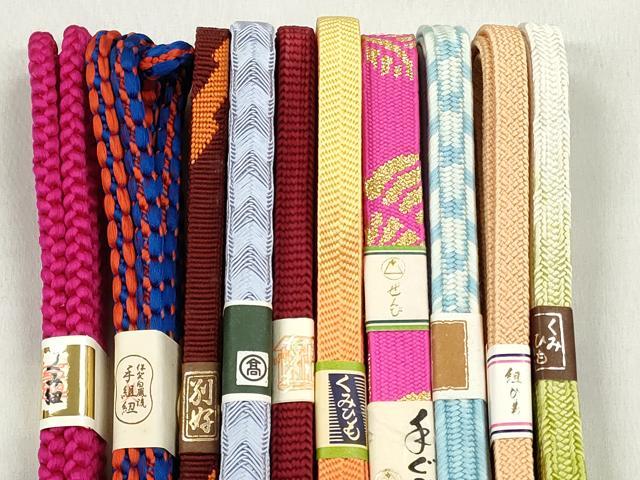 平和屋着物●和装小物 帯締め10本セット 高麗組 笹浪組 鎌倉組 金糸 高島屋扱い 逸品 未使用 CABL9302qe