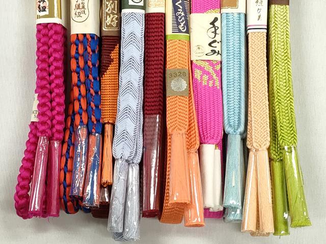 平和屋着物●和装小物 帯締め10本セット 高麗組 笹浪組 鎌倉組 金糸 高島屋扱い 逸品 未使用 CABL9302qe