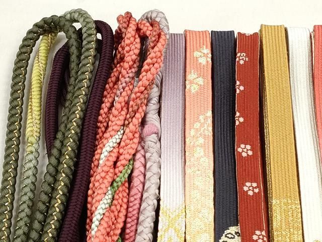 平和屋着物●和装小物 帯締め20本セット 高麗組 笹浪組 鴨川組 大和組 礼装用 金糸 逸品 CABL9328qe